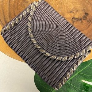 Vintage YSL Mini Woven Lavender Clutch
